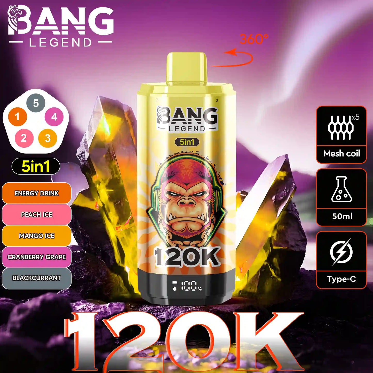 BANG LEGEND 5in1 120k(120000) PUFFS 02