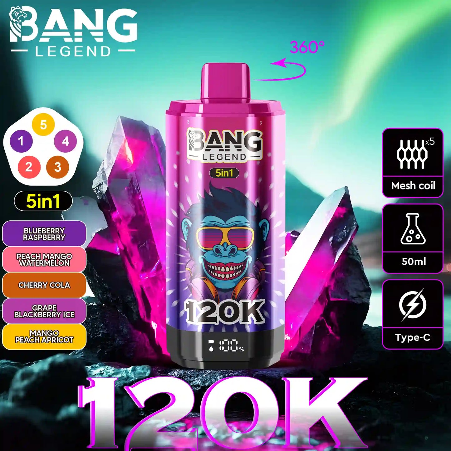 BANG LEGEND 5in1 120k(120000) PUFFS 03