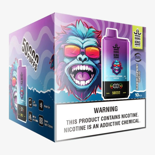 BANG KING DelphiTech® 2in1 50000 PUFFS 06 ブルーベリーラズベリー/グレープアイス(Blueberry Raspberry/Grape Ice)