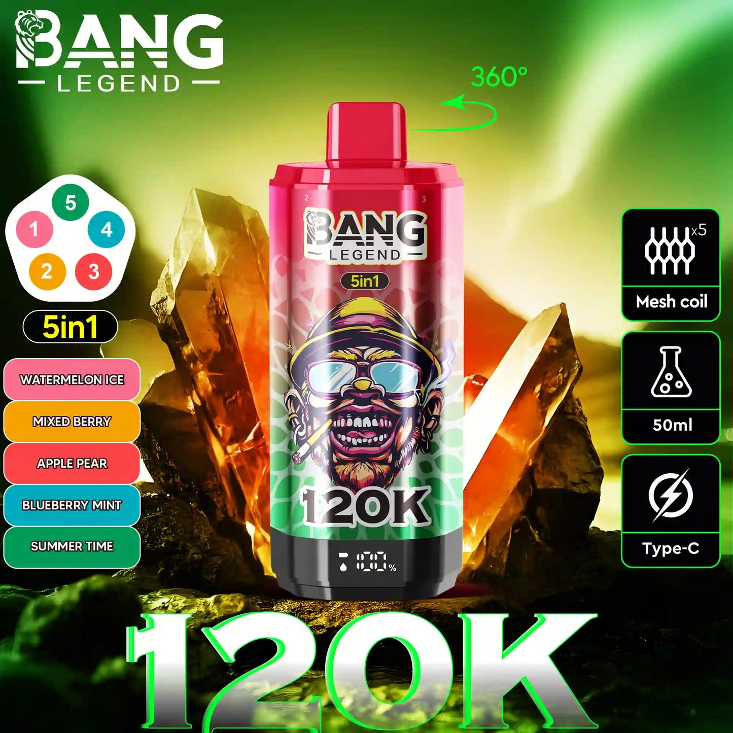 BANG LEGEND 5in1 120k(120000) PUFFS 07