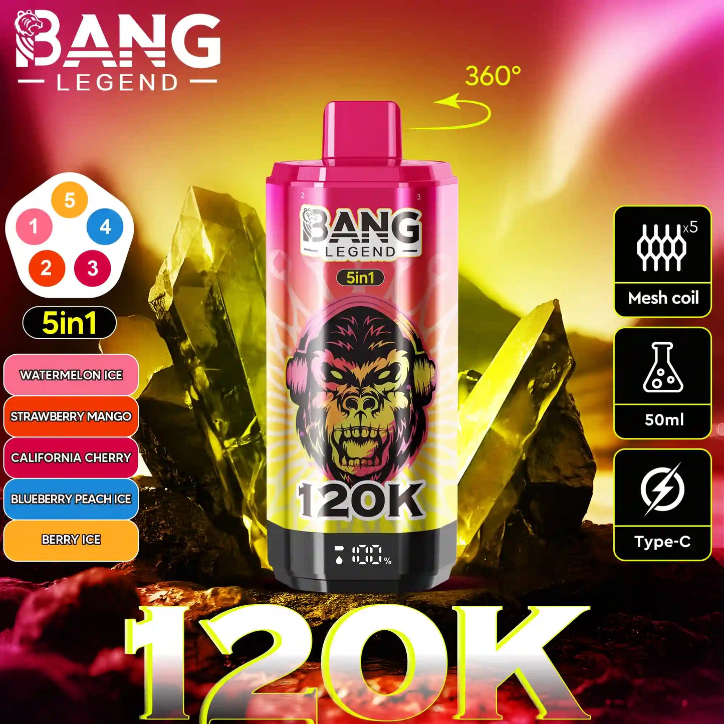BANG LEGEND 5in1 120k(120000) PUFFS 08