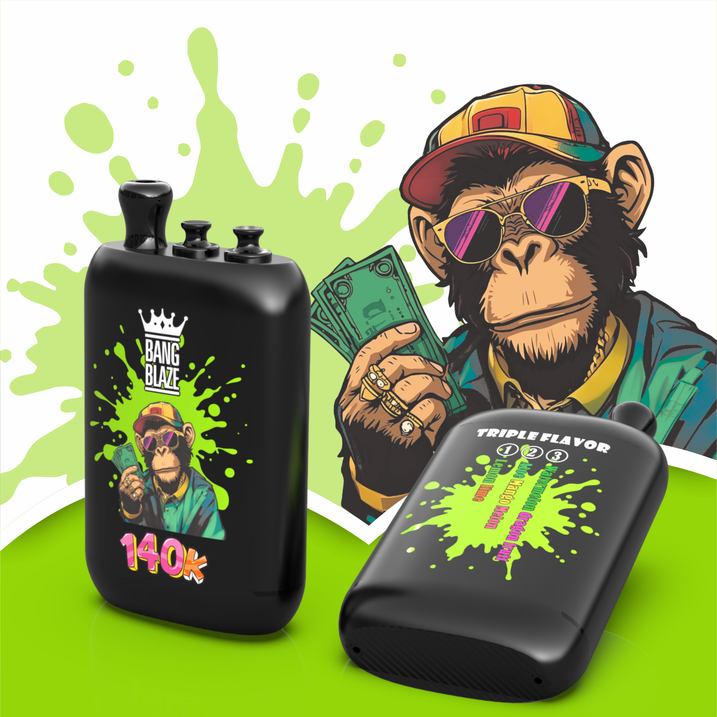 BANG BLAZE 3in1 140K(140000) PUFFS ⑪レモンライム/アロエマンゴーメロン/スイカドラゴンフルーツ
