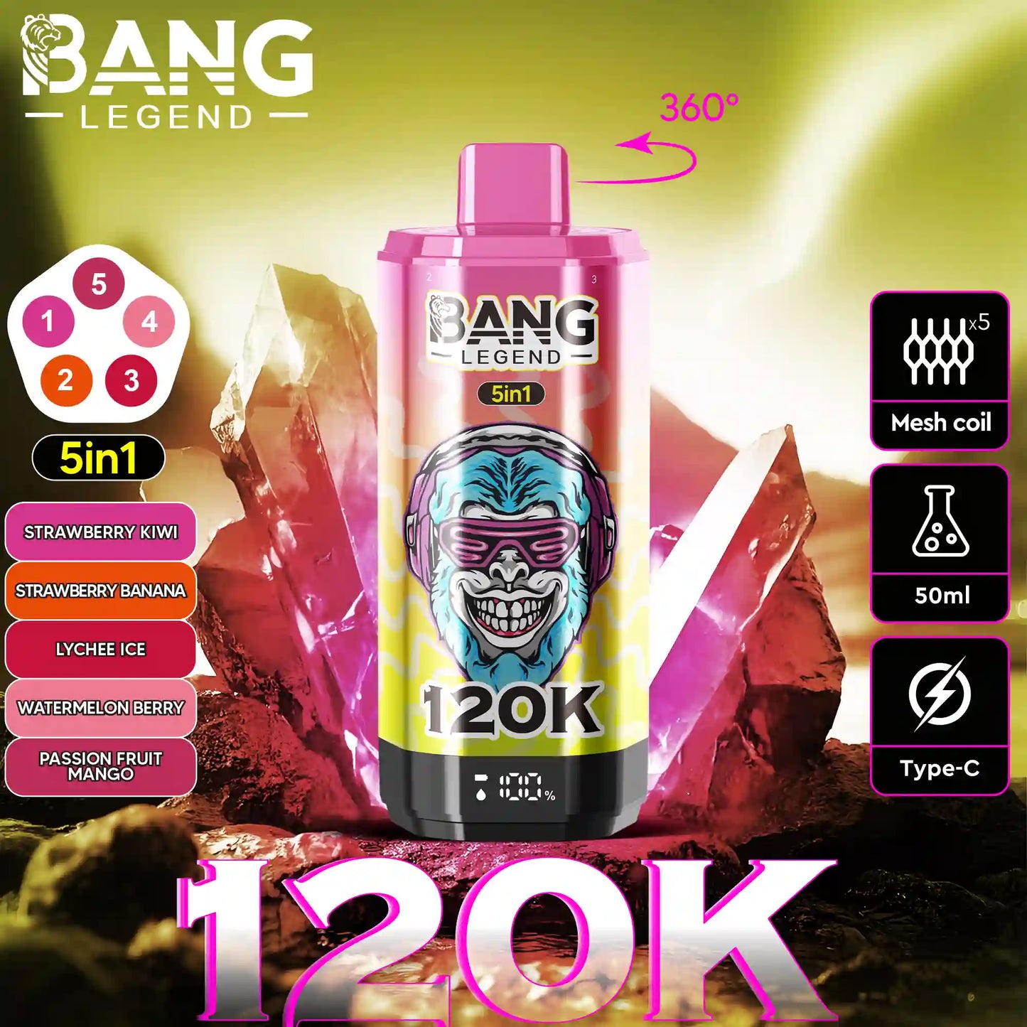 BANG LEGEND 5in1 120k(120000) PUFFS 11