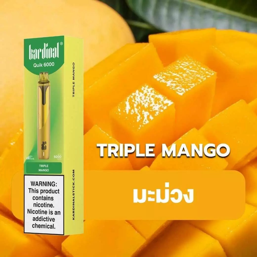 KS Quik 6000 Puffs トリプルマンゴー(Triple Mango)