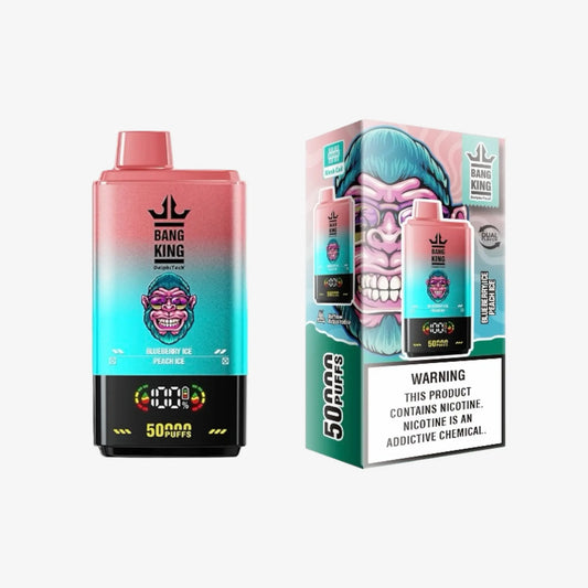 BANG KING DelphiTech® 2in1 50000 PUFFS 04 ブルーベリーアイス/ピーチアイス（Blueberry Ice/Peach Ice）