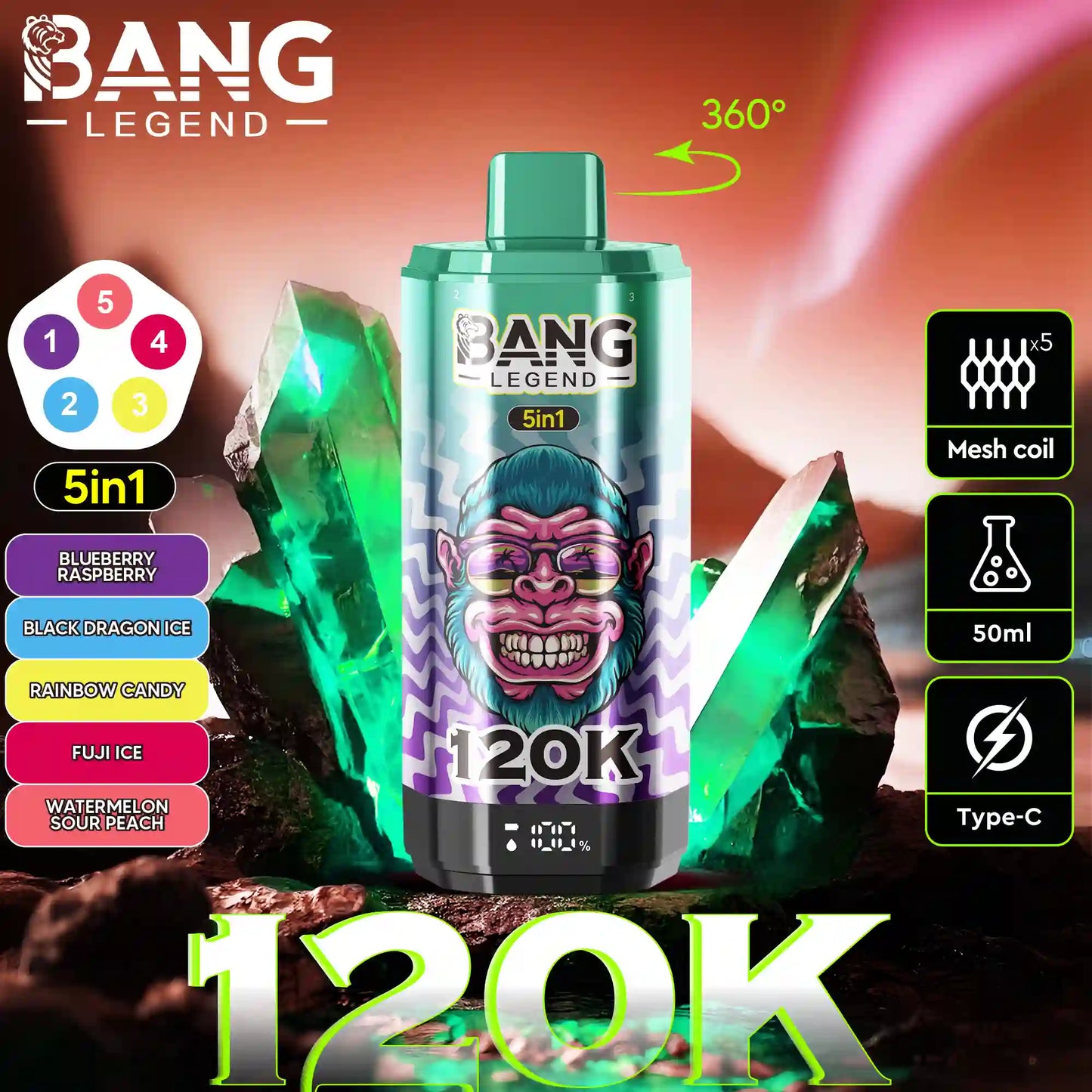 BANG LEGEND 5in1 120k(120000) PUFFS 04