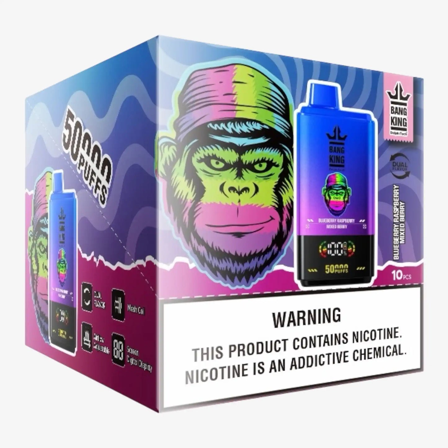 BANG KING DelphiTech® 2in1 50000 PUFFS 05 ブルーベリーラズベリー/ミックスベリー（Blueberry Raspberry/Mixed Berry）