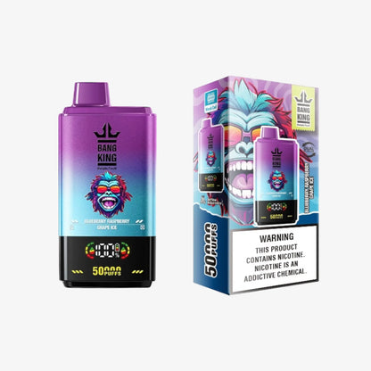 BANG KING DelphiTech® 2in1 50000 PUFFS 06 ブルーベリーラズベリー/グレープアイス（Blueberry Raspberry/Grape Ice）