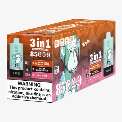 BANG KING VAPEN 3in1 85000 PUFFS 09 ブラックドラゴンアイス（Black Dragon Ice）3フレーバー切替