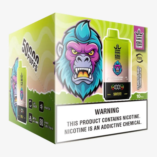 BANG KING DelphiTech® 2in1 50000 PUFFS 10 ストロベリーマンゴー/ストロベリーキウイ（Strawberry Mango/Strawberry Kiwi）
