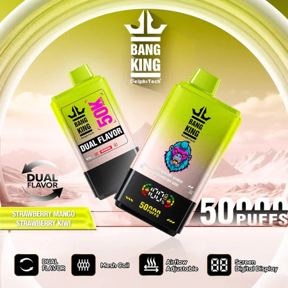 BANG KING DelphiTech® 2in1 50000 PUFFS 10 ストロベリーマンゴー/ストロベリーキウイ（Strawberry Mango/Strawberry Kiwi）