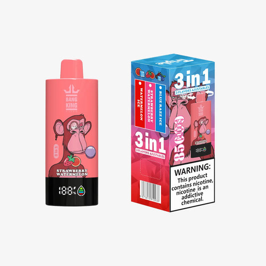 BANG KING VAPEN 3in1 85000 PUFFS 11 ストロベリーウォーターメロン（Strawberry Watermelon）3フレーバー切替
