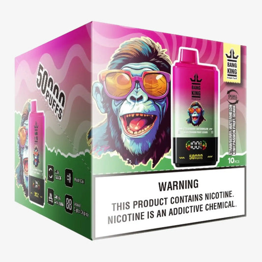 BANG KING DelphiTech® 2in1 50000 PUFFS 12 ストロベリーウォーターメロン/キウイパッションフルーツグアバ（Strawberry Watermelon/Kiwi Passion Fruit Guava）