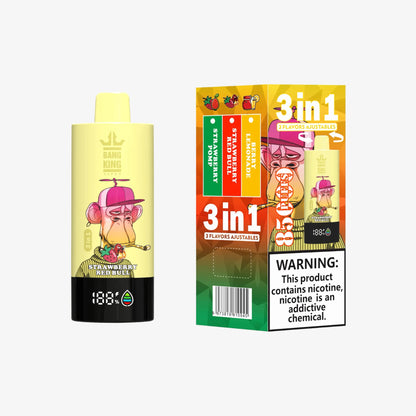 BANG KING VAPEN 3in1 85000 PUFFS 12 ストロベリーレッドブル（Strawberry Red Bull）3フレーバー切替