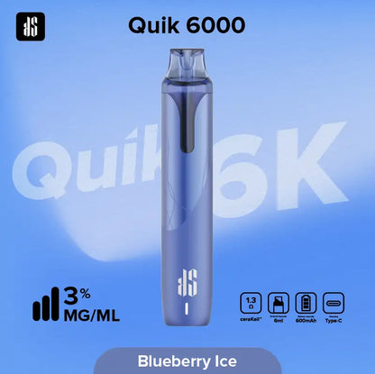 KS Quik 6000 Puffs ブルーベリーアイス（Blueberry Ice）