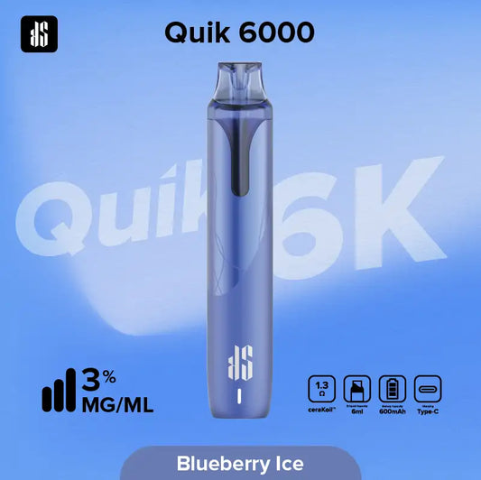 KS Quik 6000 Puffs ブルーベリーアイス（Blueberry Ice）