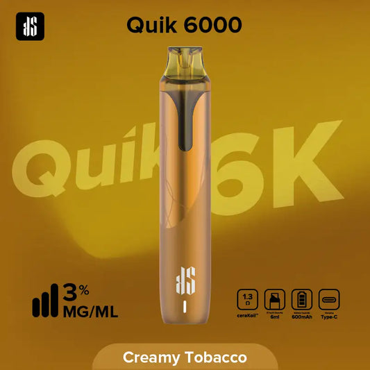 KS Quik 6000 Puffs クリーミータバコ（Creamy Tobacco）