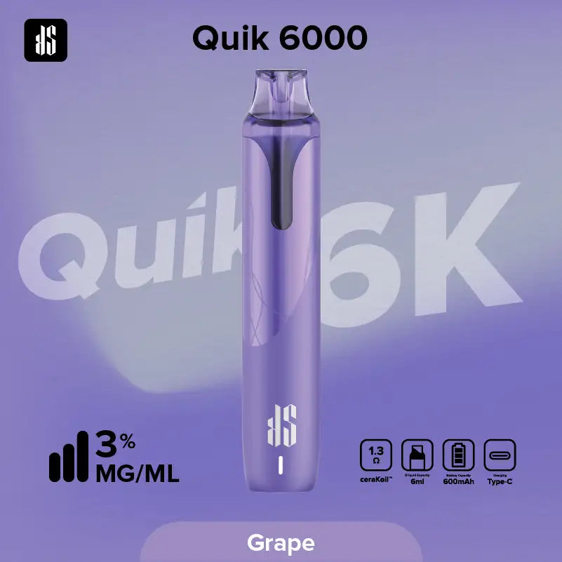 KS Quik 6000 Puffs グレープ（Grape）