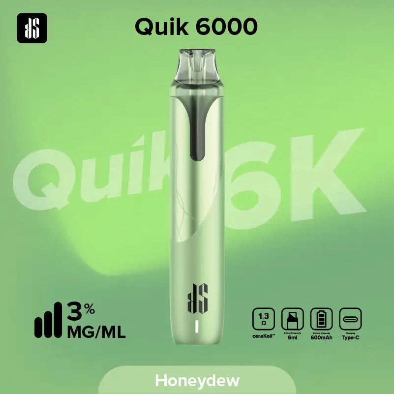 KS Quik 6000 Puffs ハニーデューメロン（Honeydew）