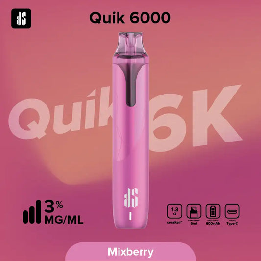 KS Quik 6000 Puffs ミックスベリー（Mixed Berry）