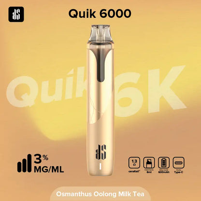 KS Quik 6000 Puffs キンモクセイ烏龍ミルクティー（Osmanthus Oolong Milk Tea）