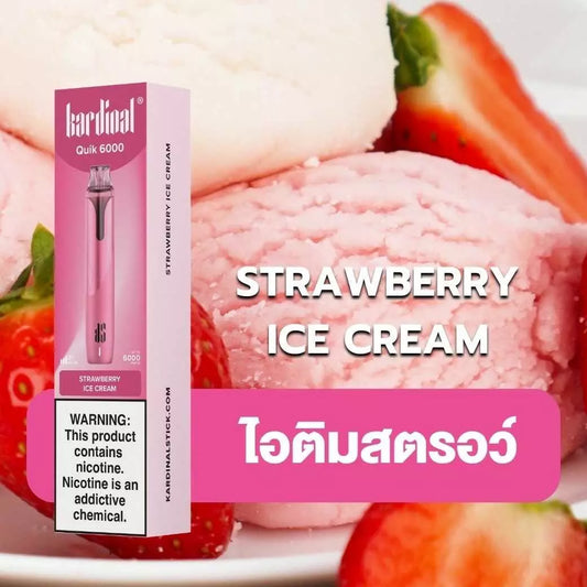KS Quik 6000 Puffs ストロベリーアイスクリーム（Strawberry Ice Cream）